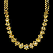 Antique Georgian Yellow Topaz Necklace 18ct Gold 