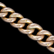 Antique Victorian Albert Bracelet 9ct Gold Curb Chain