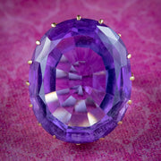 Antique Victorian Amethyst Cocktail Ring 42ct Amethyst