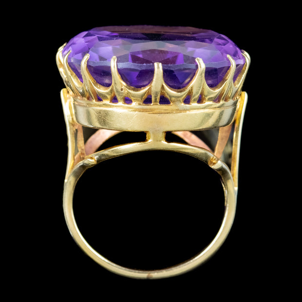 Antique Victorian Amethyst Cocktail Ring 42ct Amethyst