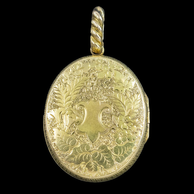 Antique Victorian Anchor Locket 15ct Gold