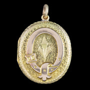 Antique Victorian Belt Buckle Eternity Locket 18ct Gold 