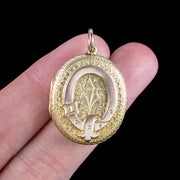 Antique Victorian Belt Buckle Eternity Locket 18ct Gold 