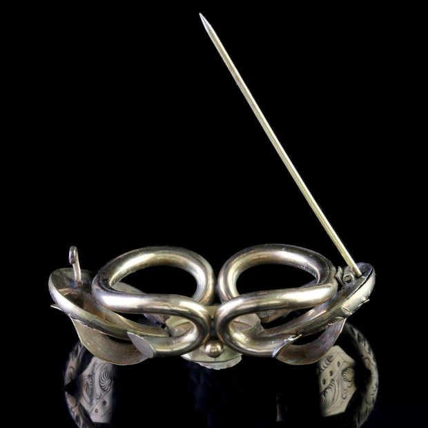 Antique Victorian Cameo Brooch Pinchbeck Gold Gilt