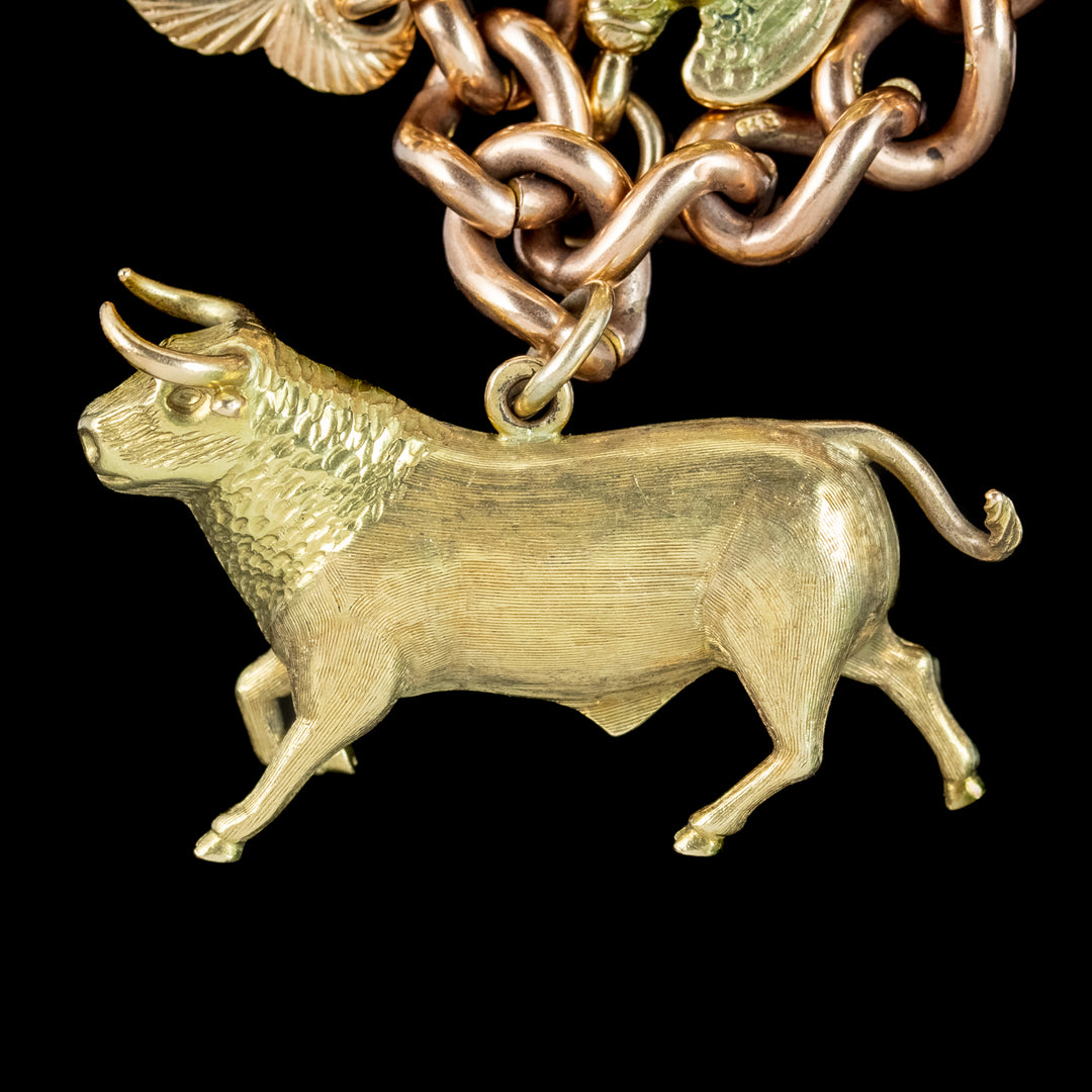 10 PCS Antique Bronze Ox Head Charms - Jewelry Making Findings For Bracelets & Necklaces