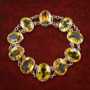 Antique Victorian Citrine Bracelet 15ct Gold 
