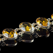 Antique Victorian Citrine Bracelet 15ct Gold 