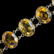 Antique Victorian Citrine Bracelet 15ct Gold 
