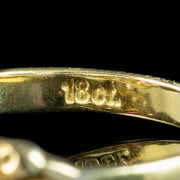 Antique Victorian Cluster Ring Entwined Diamond Sapphire Ruby Heart