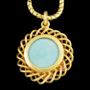 Antique Victorian Coral Diamond Pendant Necklace 15ct Gold With Locket