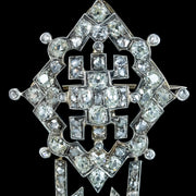 Antique Victorian Diamond Dropper Brooch 5ct Total