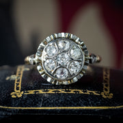 Antique Victorian Diamond Cluster Ring 0.80ct Total