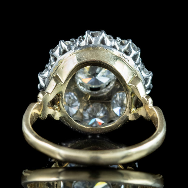 Antique Victorian Diamond Cluster Ring 2.5ct Total