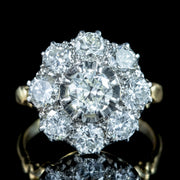 Antique Victorian Diamond Cluster Ring 2.5ct Total