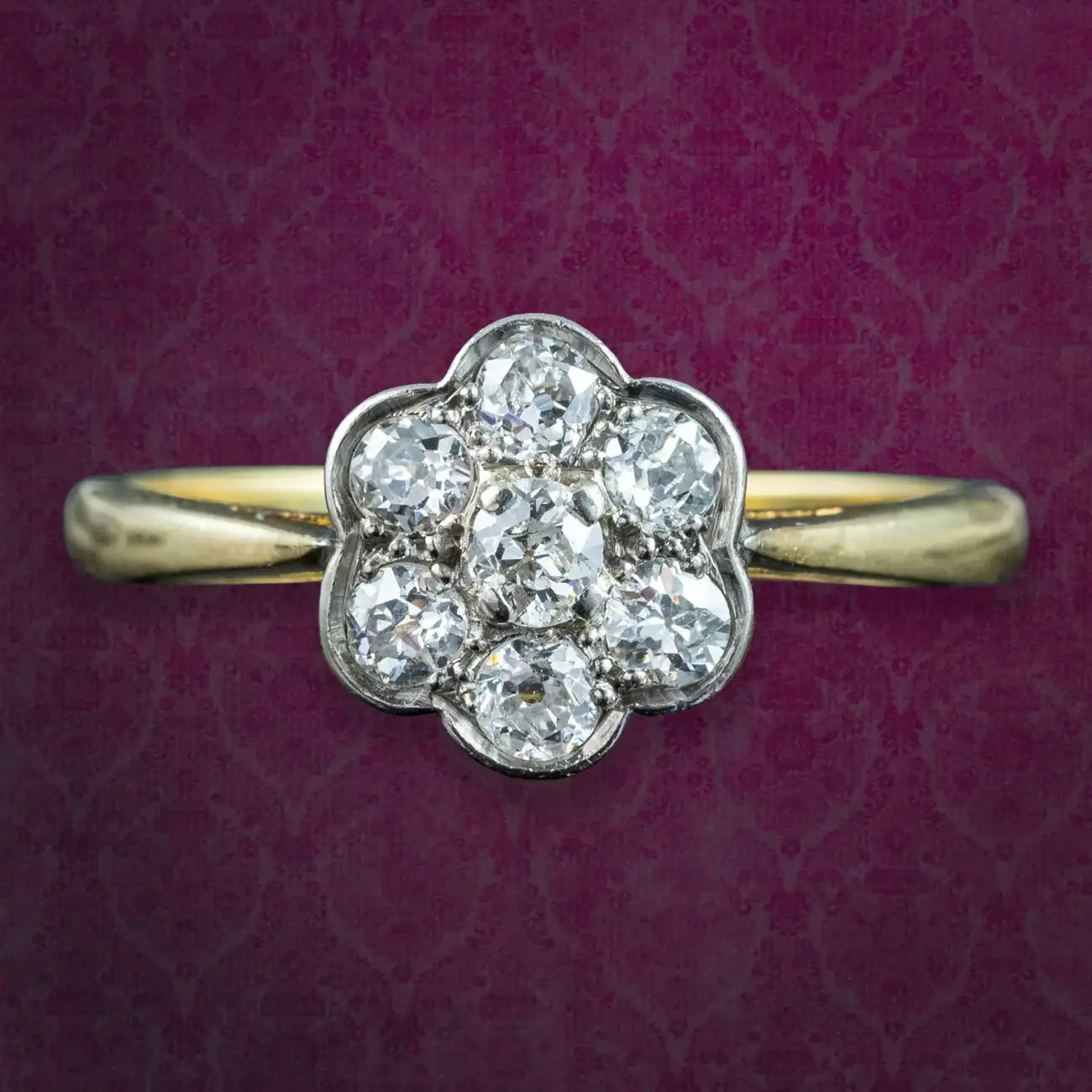 Victorian Diamond Daisy Ring – Laurelle Antique Jewellery