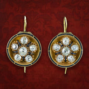 Antique Victorian Diamond Drop Earrings 3.7ct Total