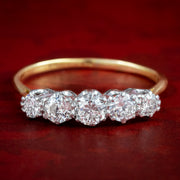 Antique Victorian Diamond Five Stone Ring 0.82ct Total