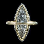 Antique Victorian Diamond Navette Cluster Ring 2.5ct Total