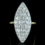 Antique Victorian Diamond Navette Cluster Ring 2.5ct Total