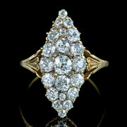 Antique Victorian Diamond Navette Cluster Ring 2.75ct Total