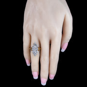 Antique Victorian Diamond Navette Cluster Ring 2.75ct Total