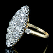 Antique Victorian Diamond Navette Cluster Ring 2.5ct Total