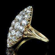 Antique Victorian Diamond Navette Cluster Ring 2.75ct Total