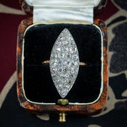 Antique Victorian Diamond Navette Cluster Ring 2.5ct Total