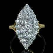 Antique Victorian Diamond Navette Ring 2ct Total