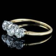 Antique Victorian Diamond Trilogy Ring 1.35ct Total