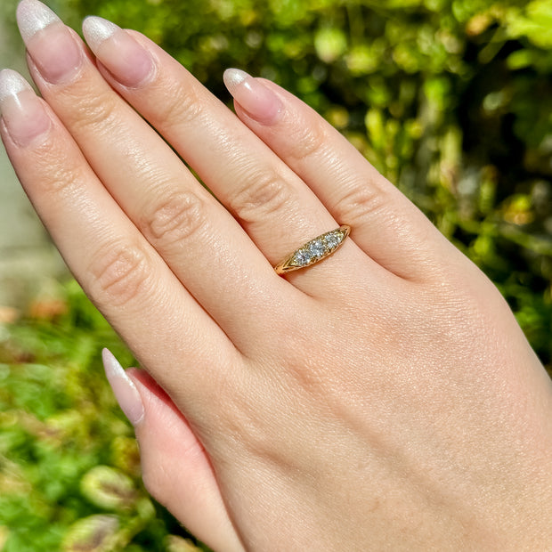 Antique Victorian Diamond Trilogy Ring Dated 1863