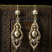 Antique Victorian Drop Earrings 15ct Gold