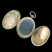 Antique Victorian Floral Family Locket 15ct Gold Back And Front