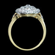 Antique Victorian French Diamond Navette Cluster Ring 3ct Total