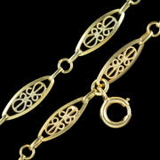 Antique Victorian French Long Guard Chain Silver 18ct Gold Gilt