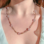 Antique Victorian French Rose Quartz Necklace