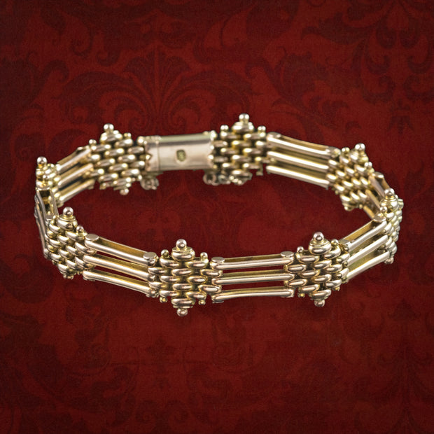 Antique Victorian Gate Bracelet 9ct Gold