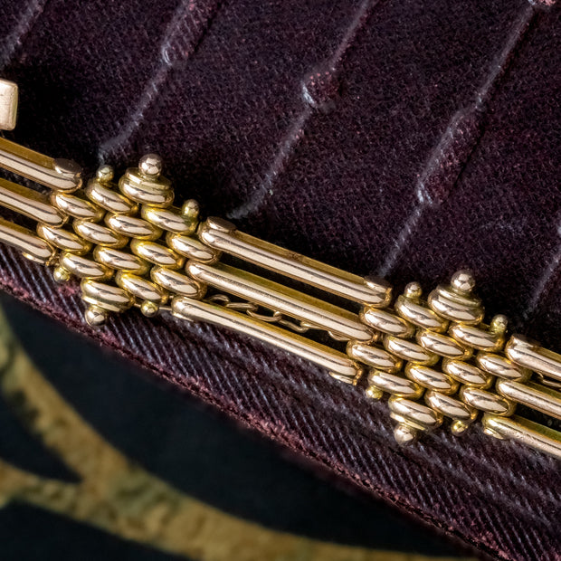 Antique Victorian Gate Bracelet 9ct Gold