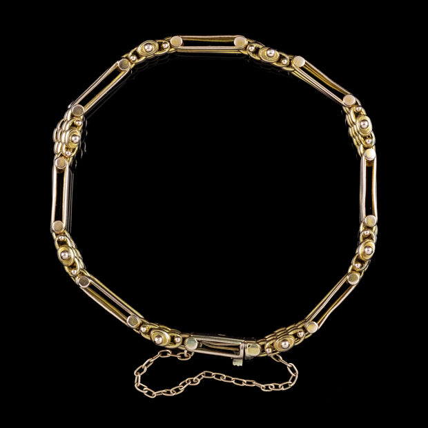 Antique Victorian Gate Bracelet 9ct Gold