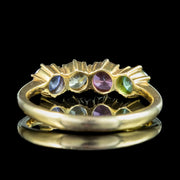 Antique Victorian Gemstone Harlequin Ring