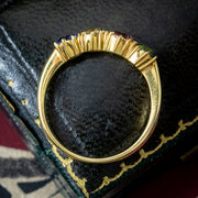 Antique Victorian Gemstone Harlequin Ring