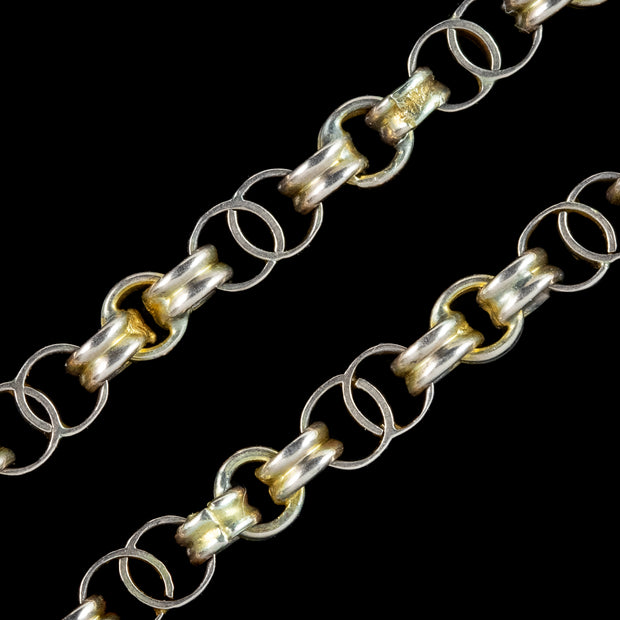 Antique Victorian Guard Chain 9ct Gold