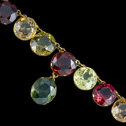 Antique Victorian Harlequin Necklace Multi-Gemstone 15ct Gold