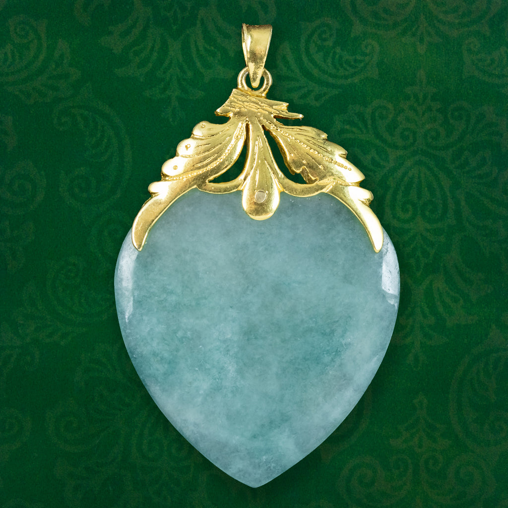 14k yellow gold Jade selling pendant