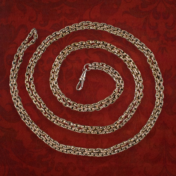 Antique Victorian Long Guard Chain 
