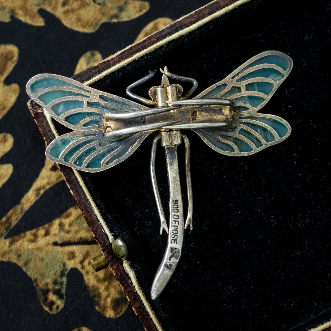 Victorian Enamel Dragonfly Brooch – Laurelle Antique Jewellery