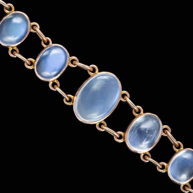 Antique Victorian Moonstone Bracelet 9ct Gold