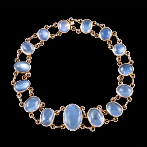 Antique Victorian Moonstone Bracelet 9ct Gold