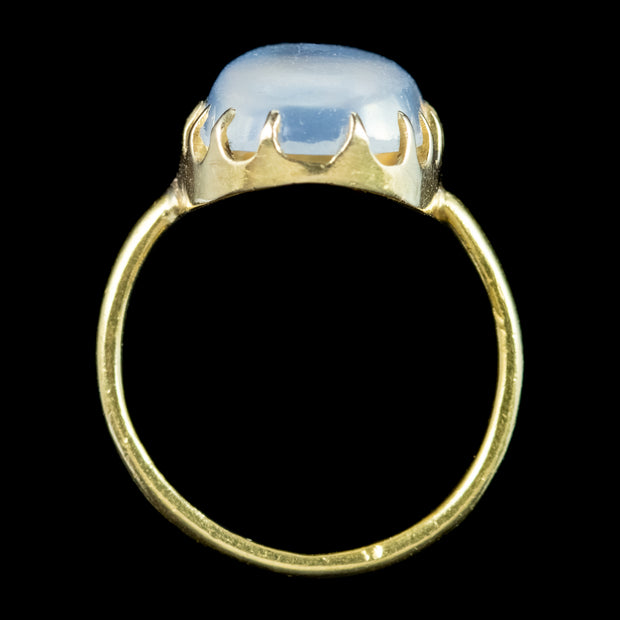 Antique Victorian Moonstone Ring 6ct Moonstone