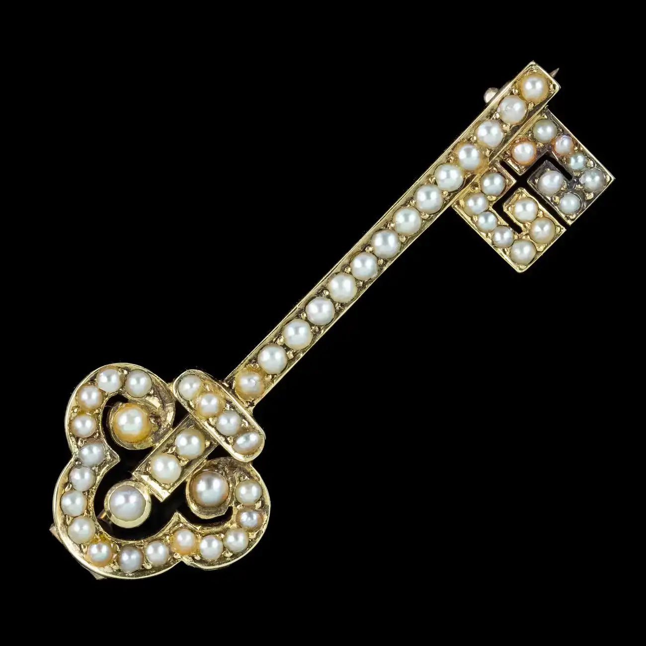 Victorian Pearl Key Brooch – Laurelle Antique Jewellery